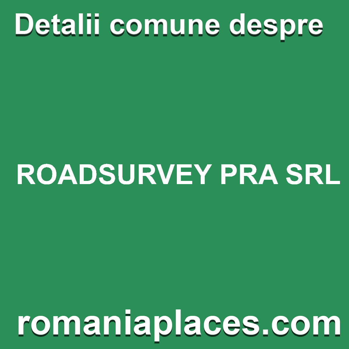ROADSURVEY PRA SRL