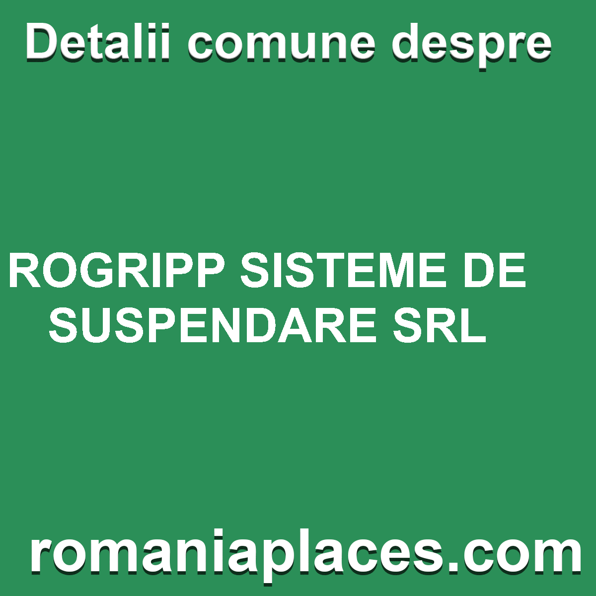 ROGRIPP SISTEME DE SUSPENDARE SRL