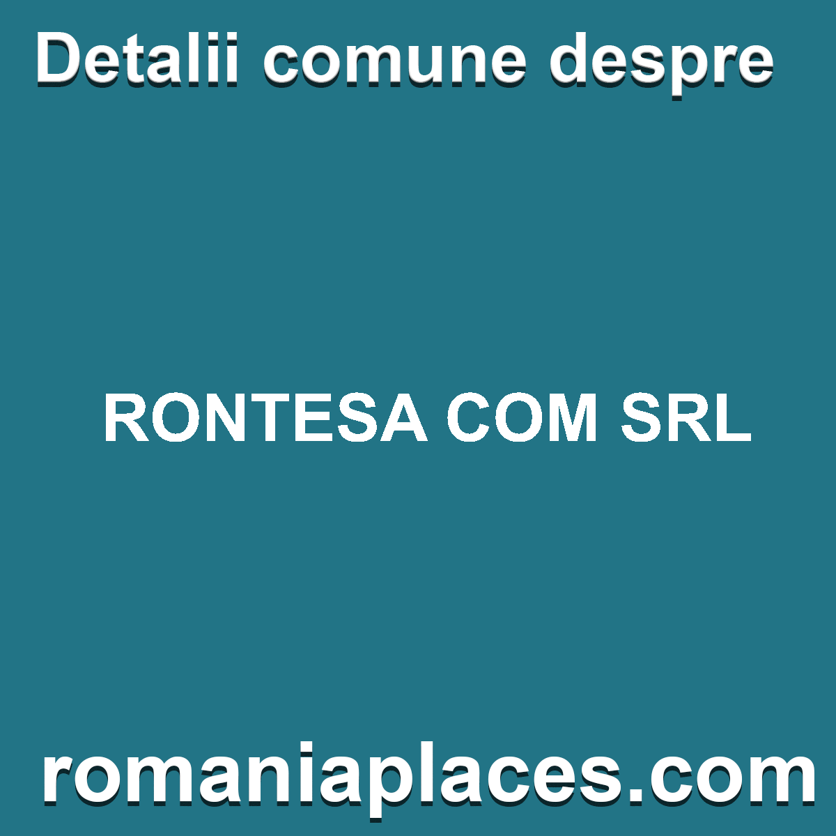 RONTESA COM SRL