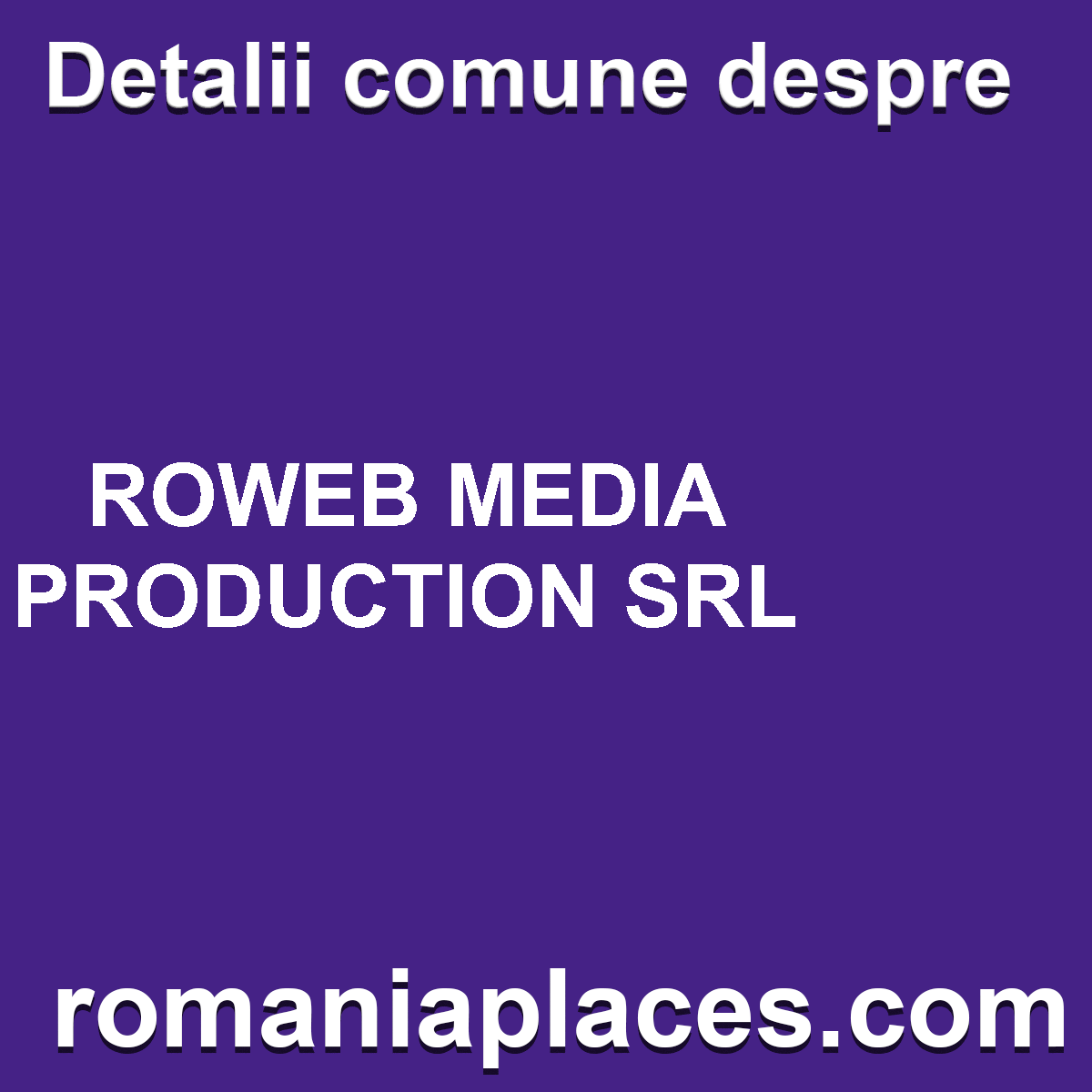 ROWEB MEDIA PRODUCTION SRL