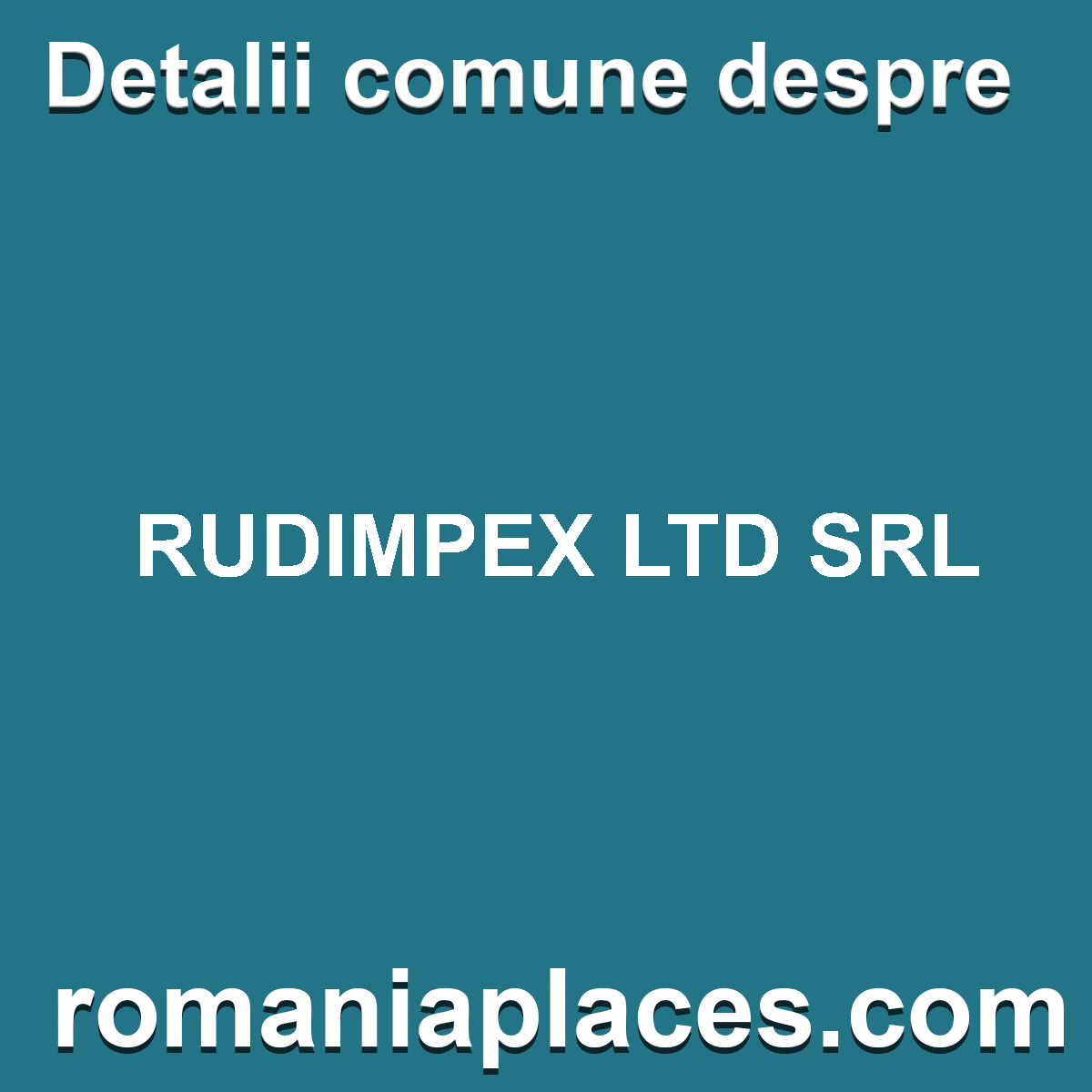 RUDIMPEX LTD SRL
