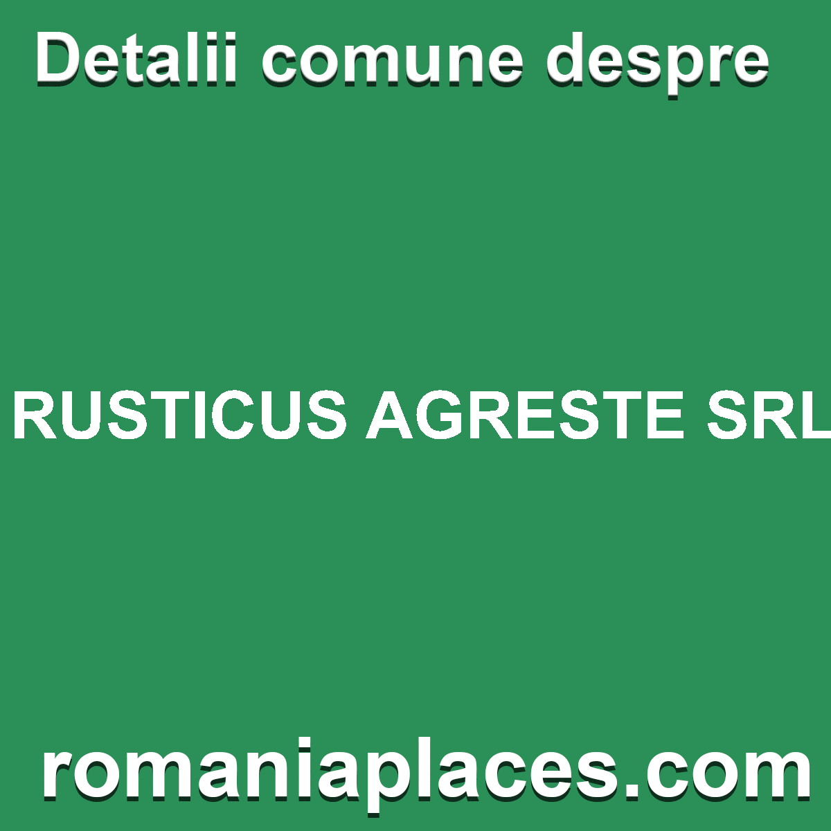 RUSTICUS AGRESTE SRL