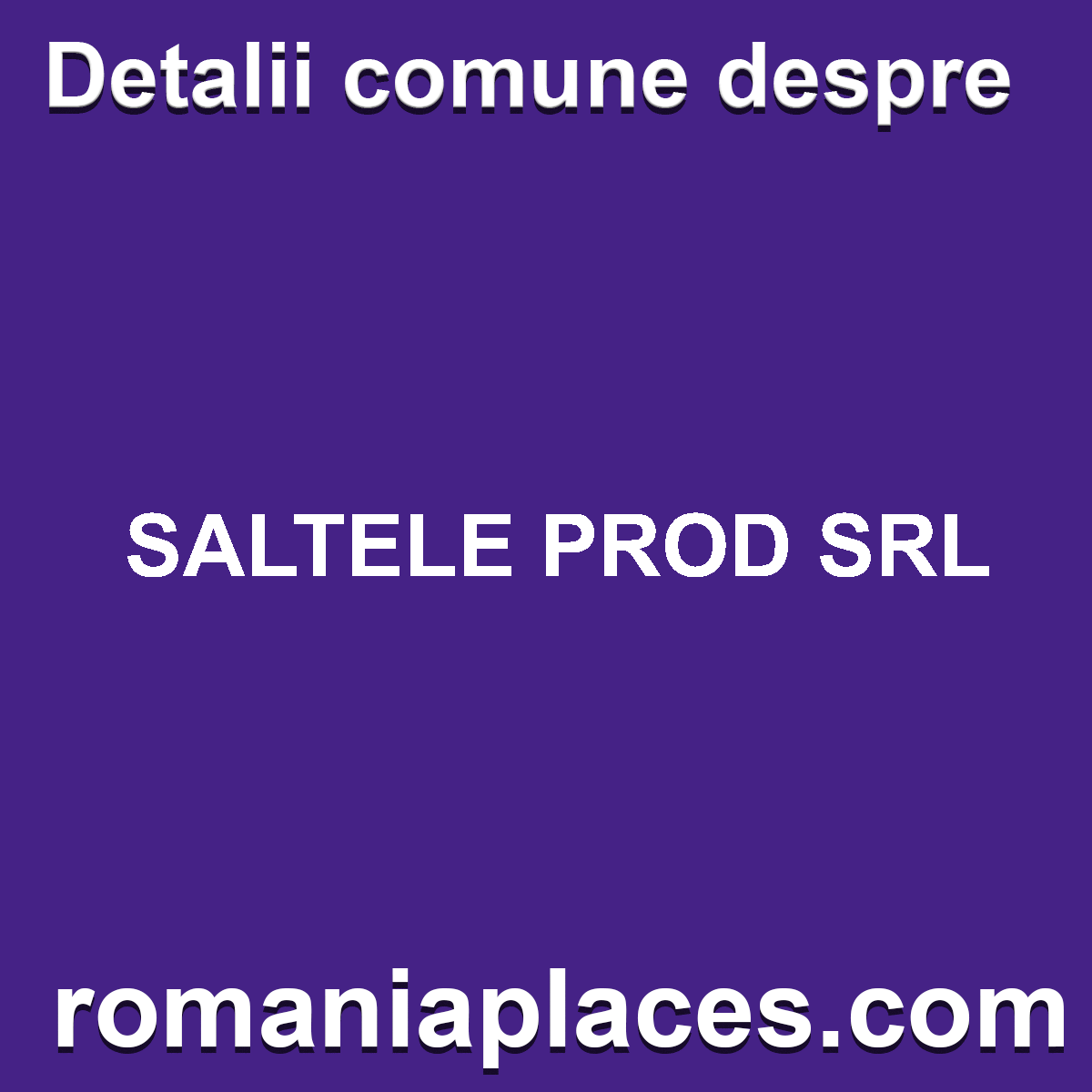 SALTELE PROD SRL