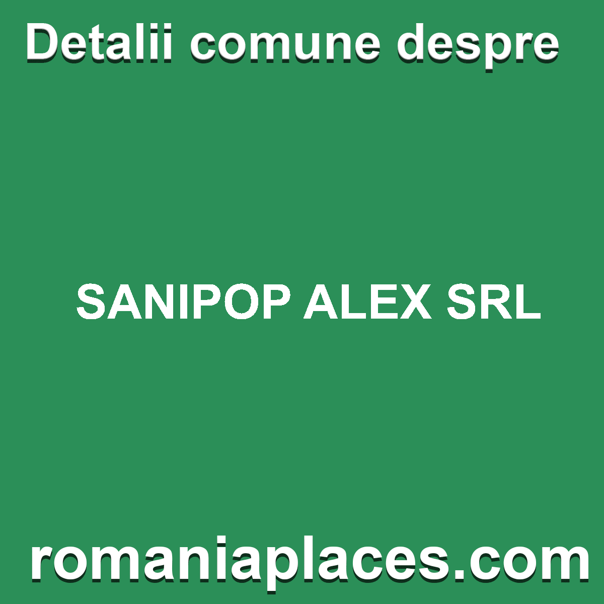 SANIPOP ALEX SRL