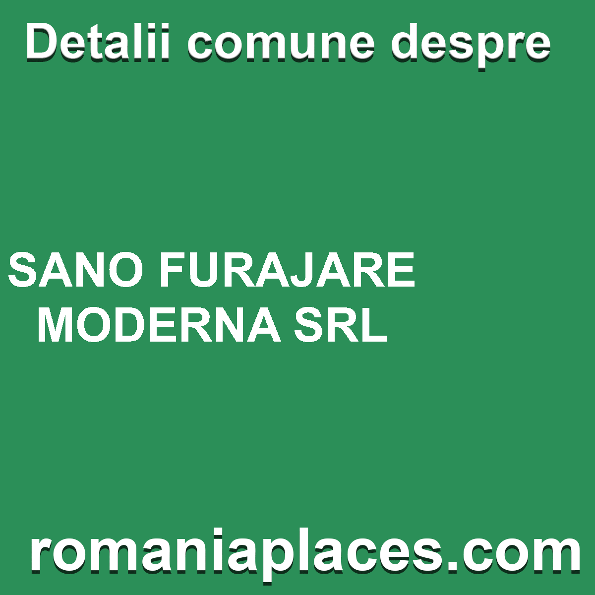 SANO FURAJARE MODERNA SRL