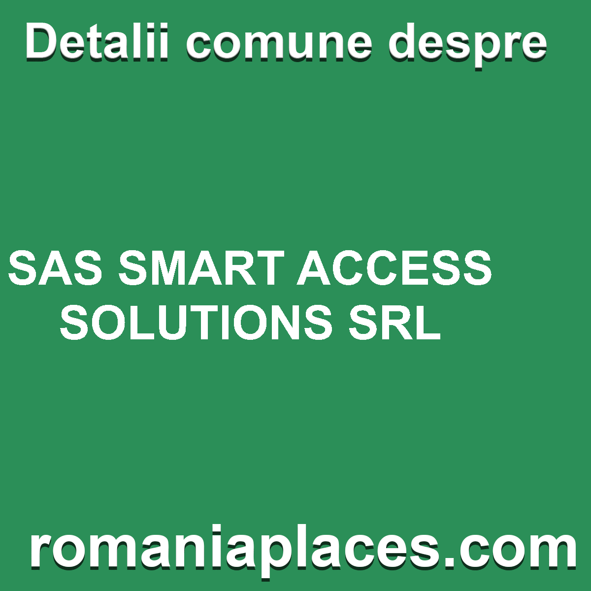 SAS SMART ACCESS SOLUTIONS SRL