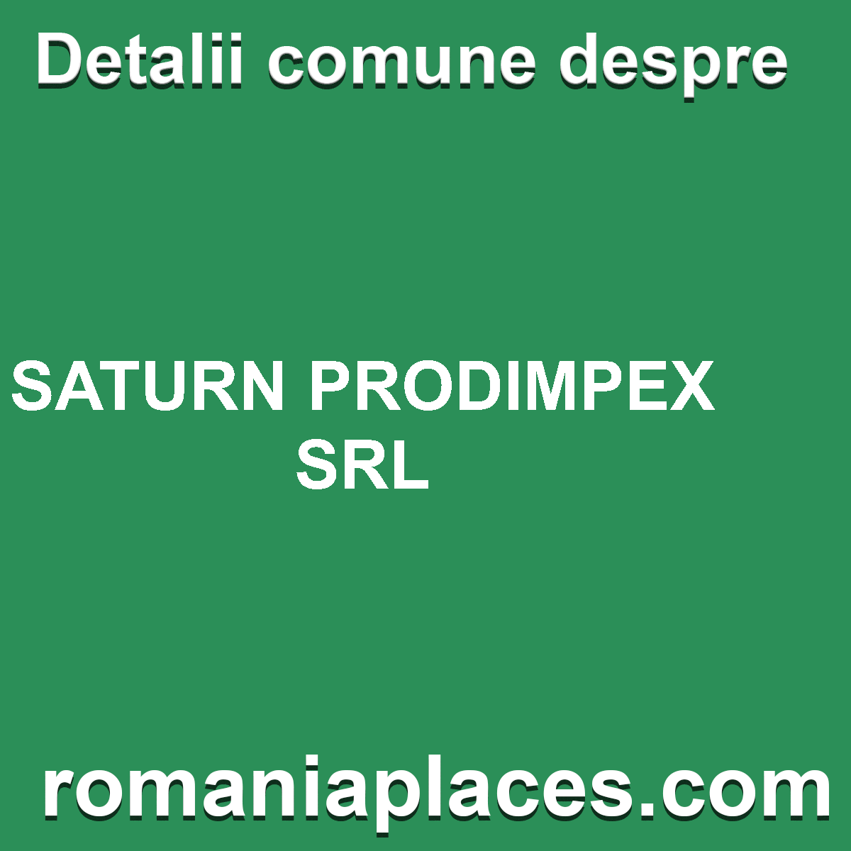 SATURN PRODIMPEX SRL