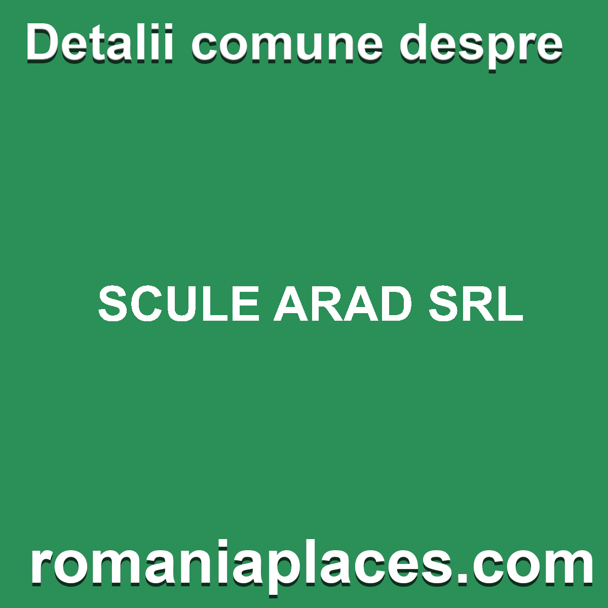 SCULE ARAD SRL