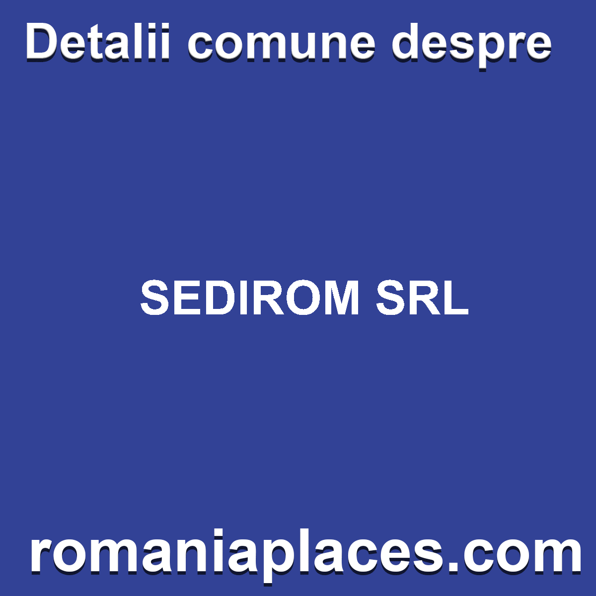 SEDIROM SRL