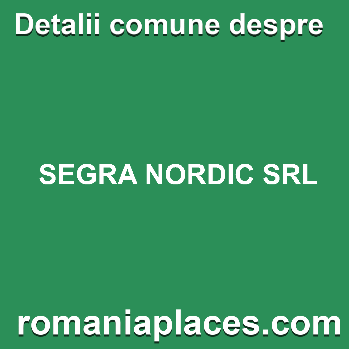 SEGRA NORDIC SRL