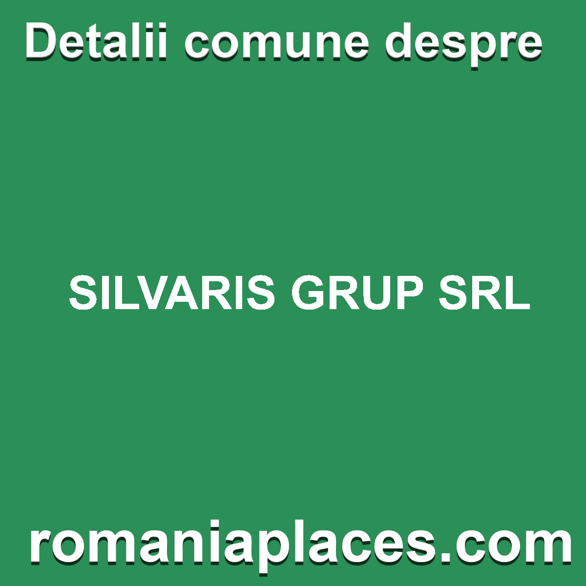 SILVARIS GRUP SRL