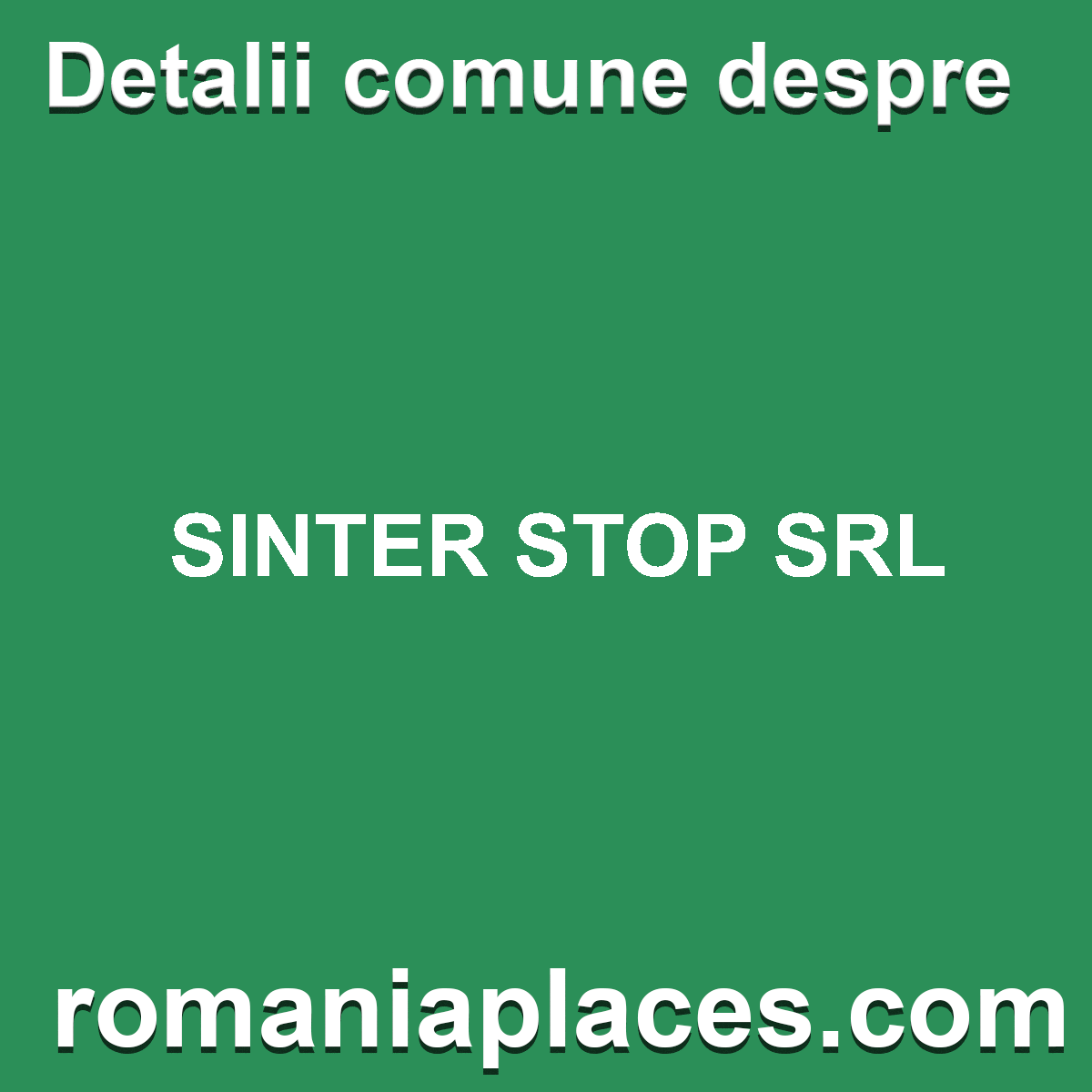 SINTER STOP SRL