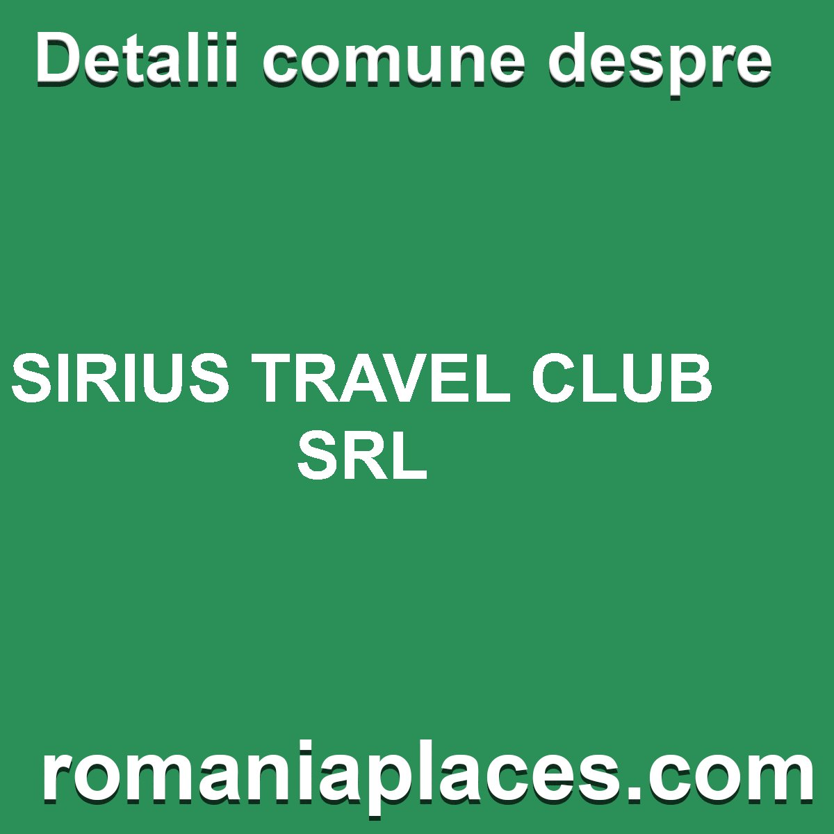 SIRIUS TRAVEL CLUB SRL