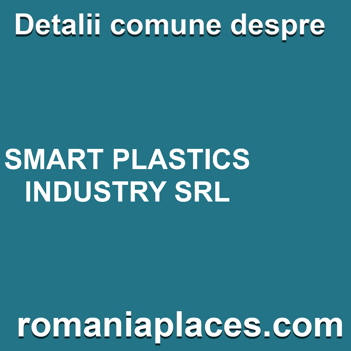 SMART PLASTICS INDUSTRY SRL