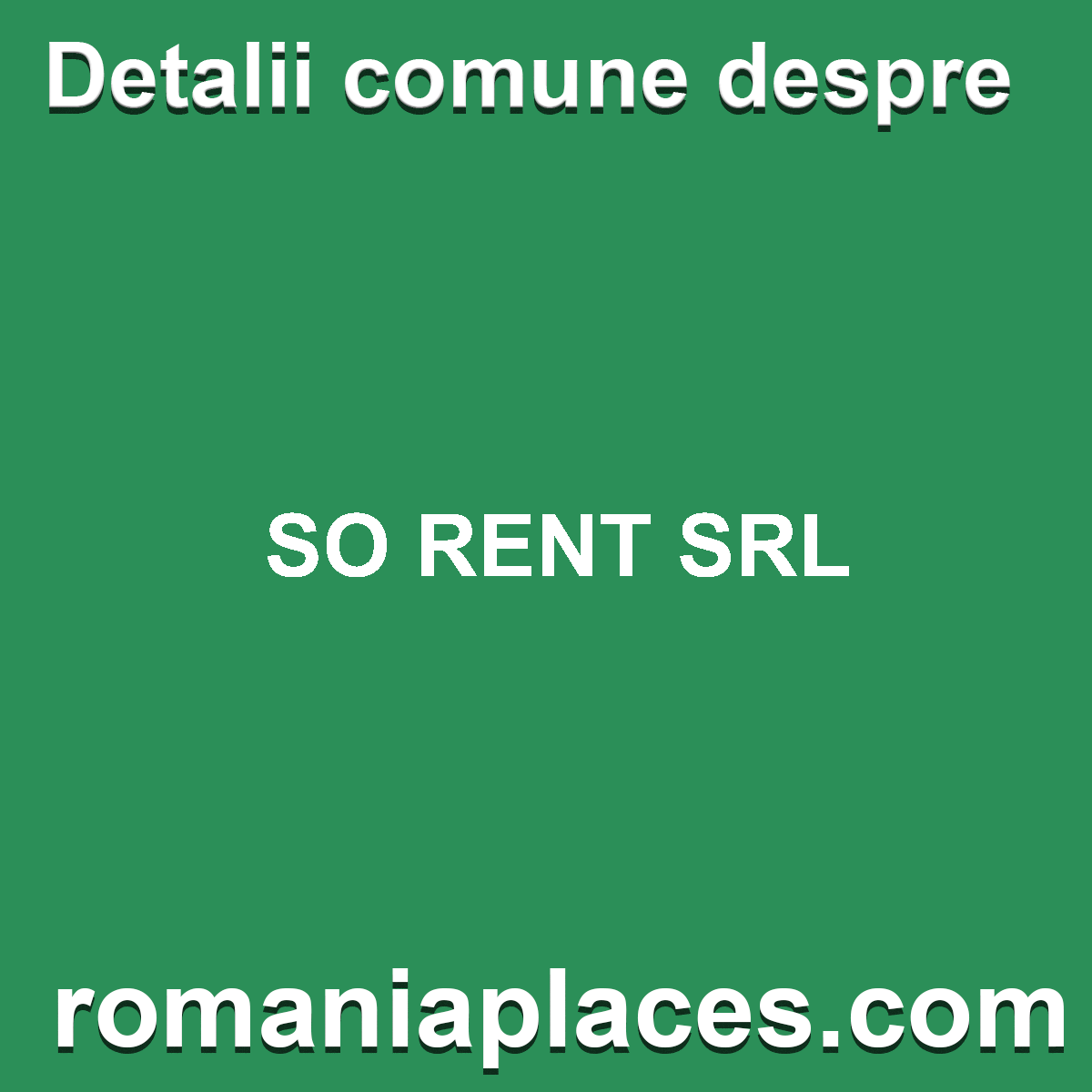 SO RENT SRL