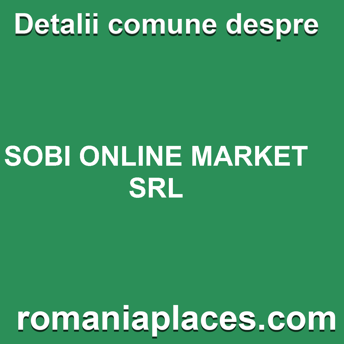 SOBI ONLINE MARKET SRL