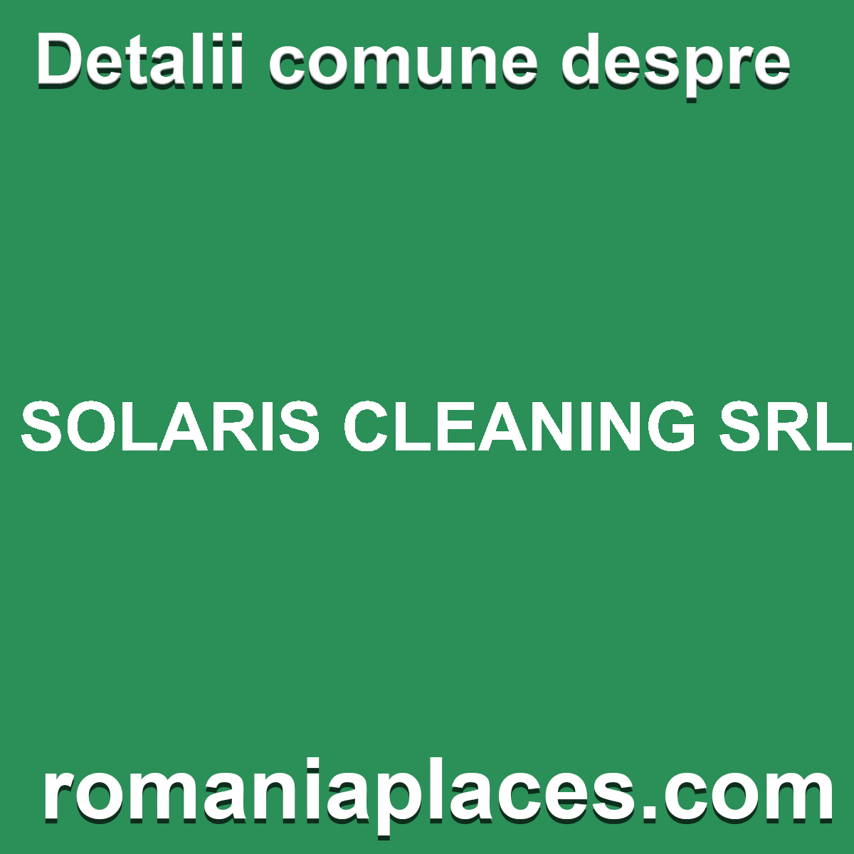 SOLARIS CLEANING SRL