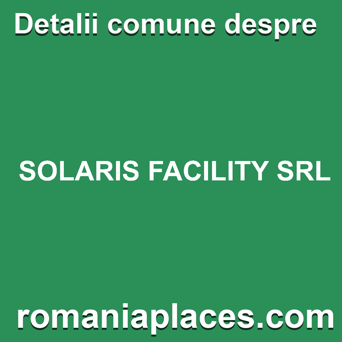 SOLARIS FACILITY SRL
