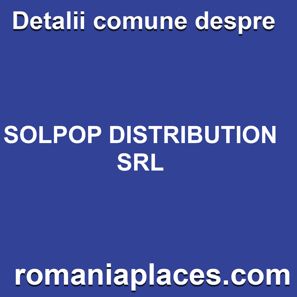 SOLPOP DISTRIBUTION SRL
