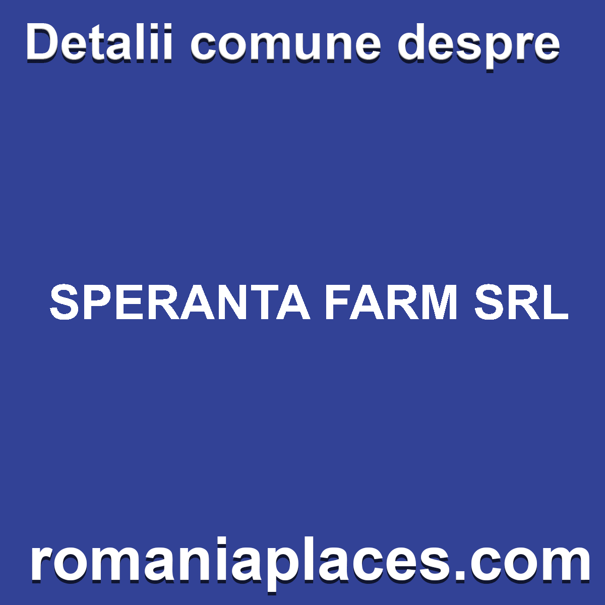 SPERANTA FARM SRL