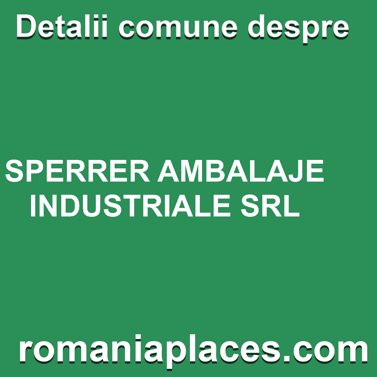 SPERRER AMBALAJE INDUSTRIALE SRL
