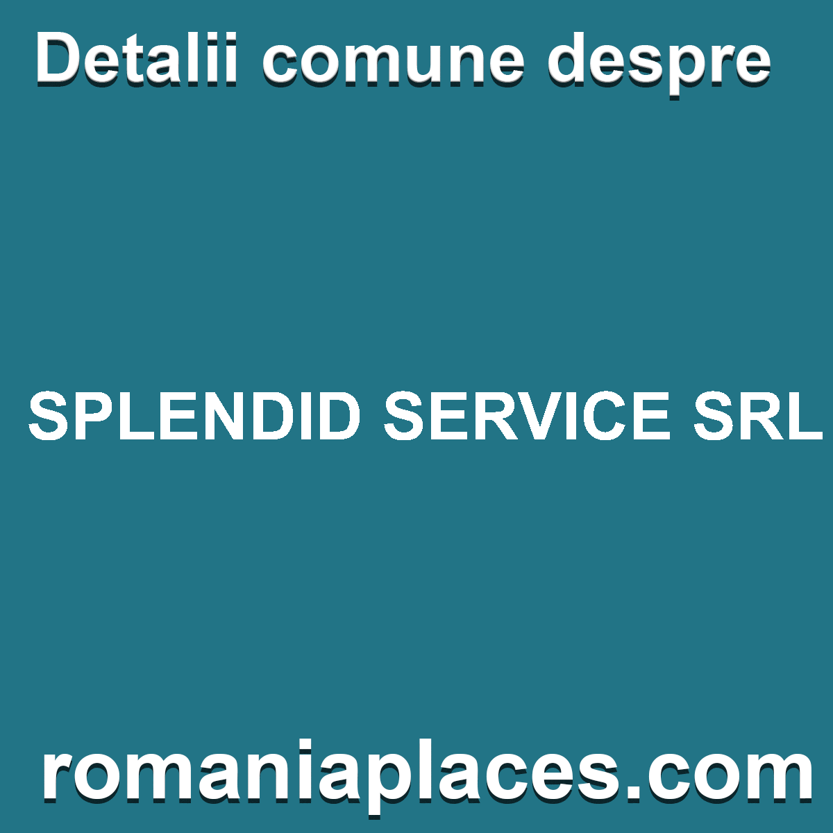 SPLENDID SERVICE SRL