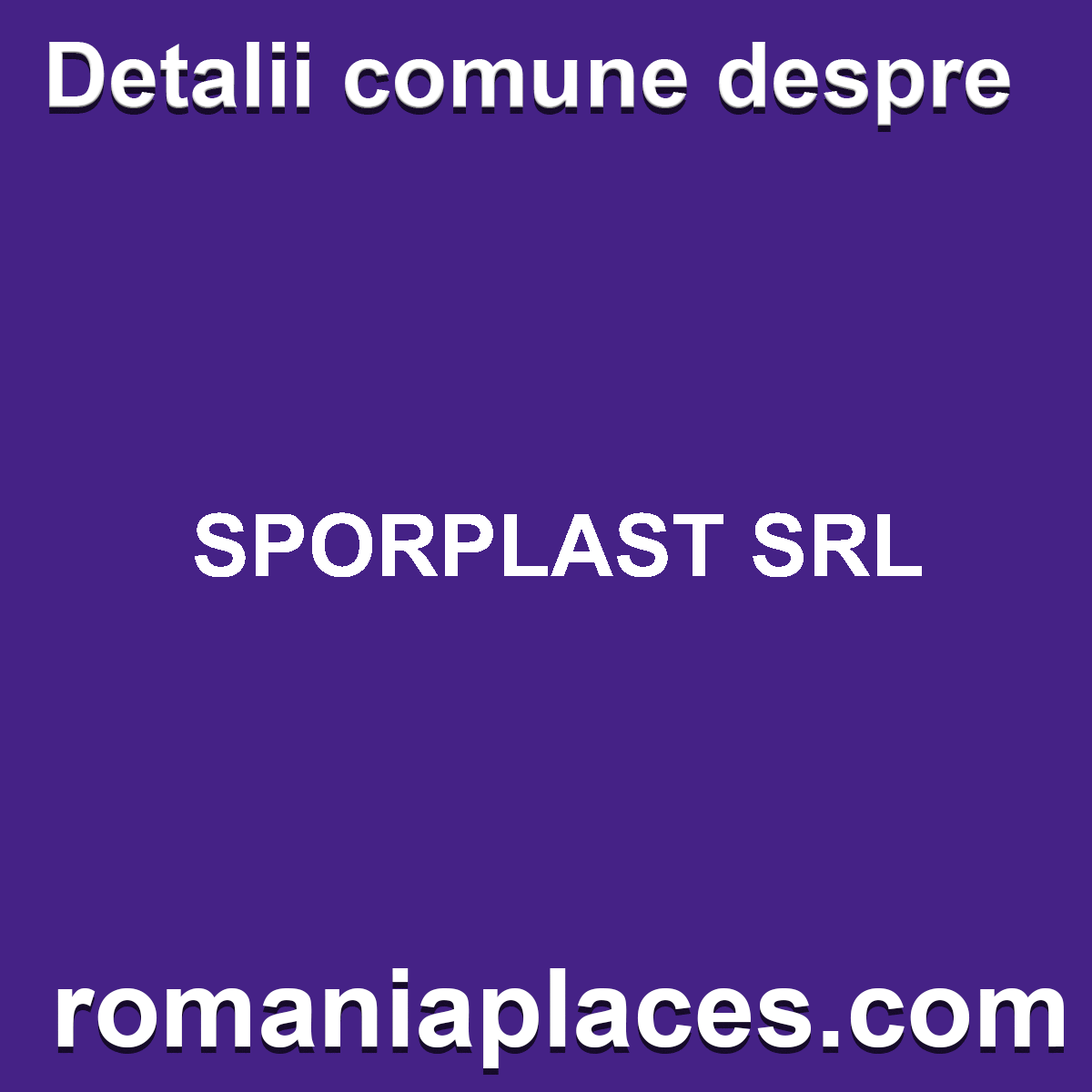 SPORPLAST SRL