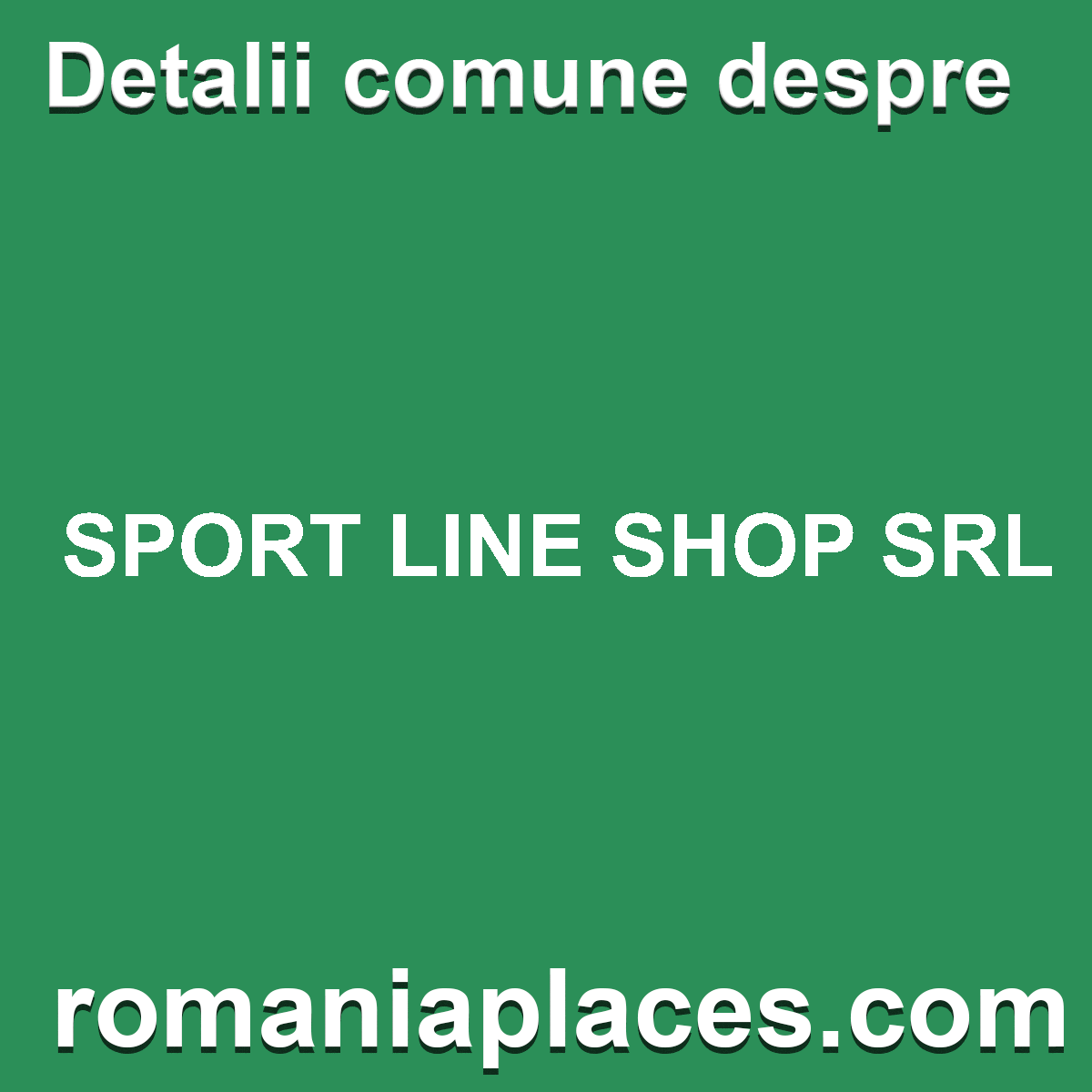 SPORT LINE SHOP SRL