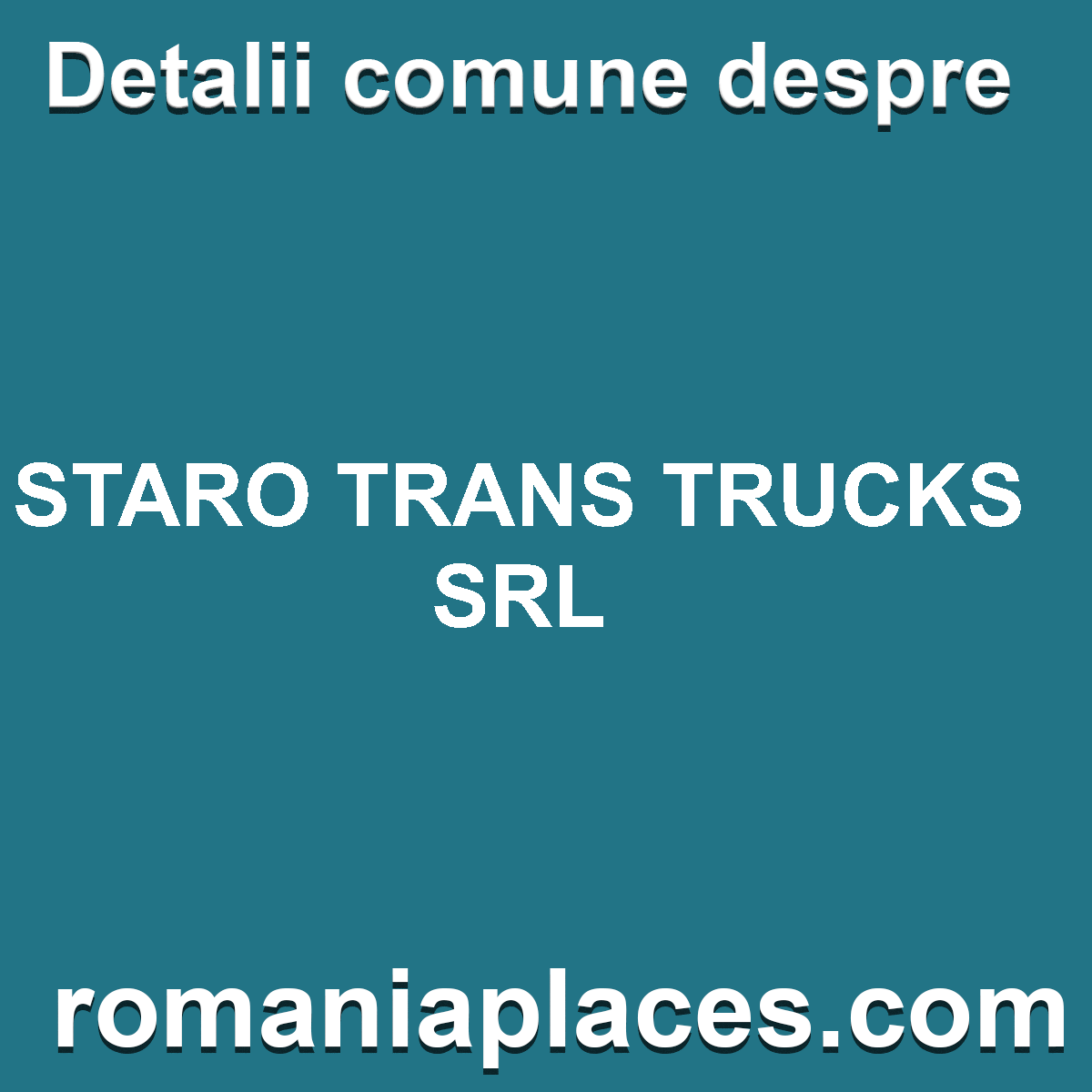 STARO TRANS TRUCKS SRL
