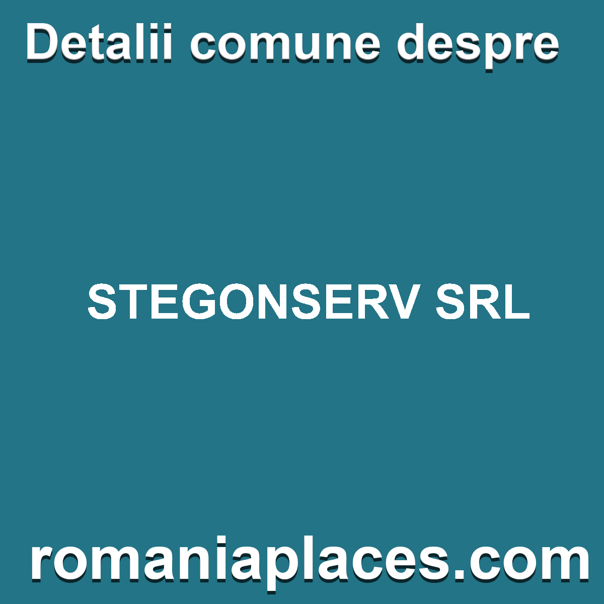 STEGONSERV SRL