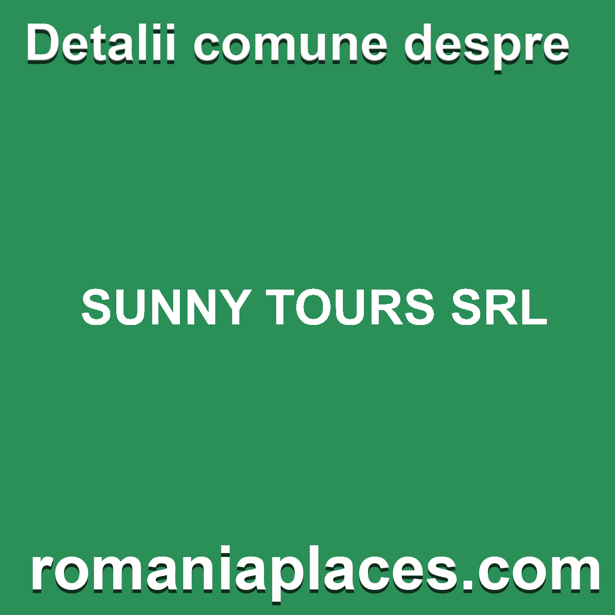 SUNNY TOURS SRL