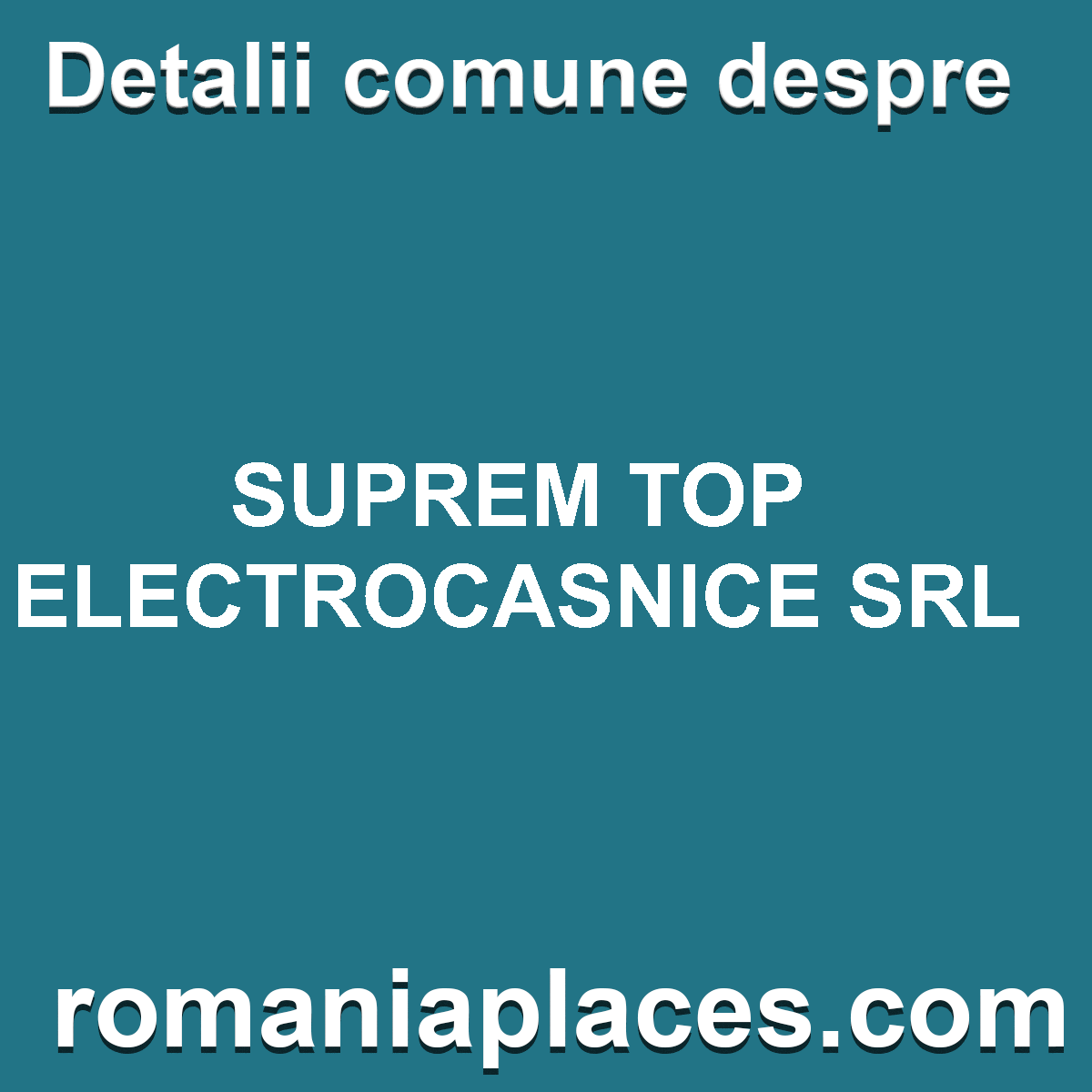SUPREM TOP ELECTROCASNICE SRL