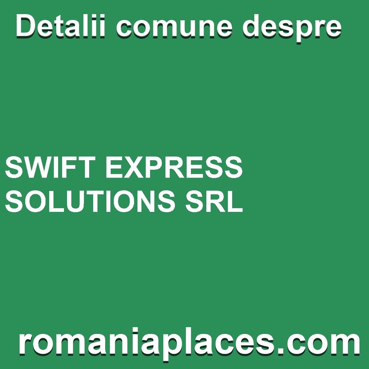 SWIFT EXPRESS SOLUTIONS SRL