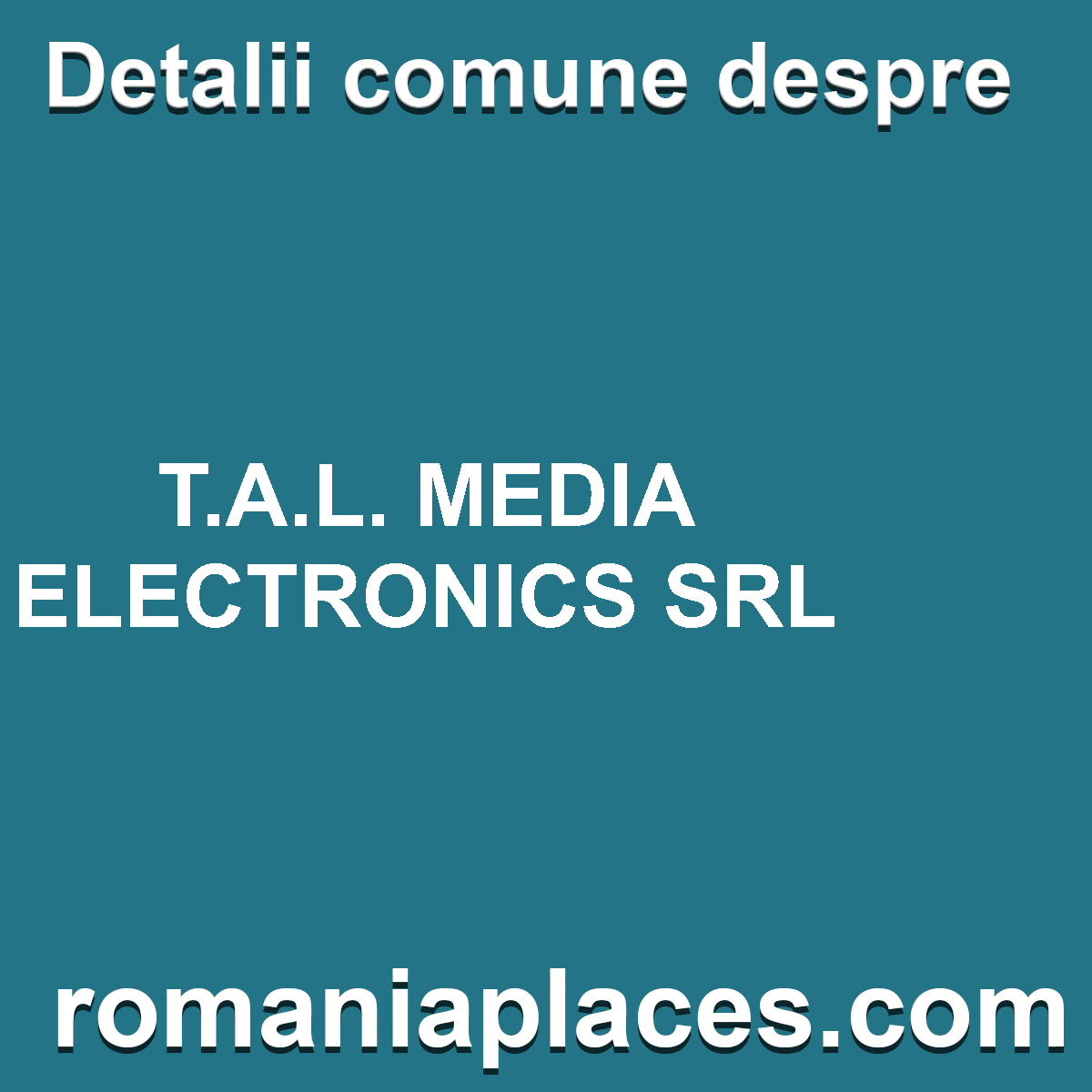 T.A.L. MEDIA ELECTRONICS SRL