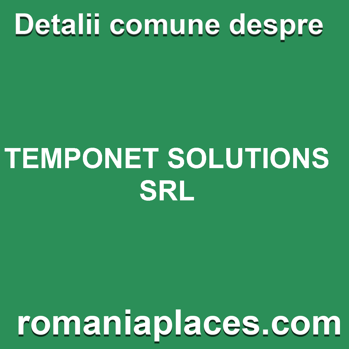 TEMPONET SOLUTIONS SRL