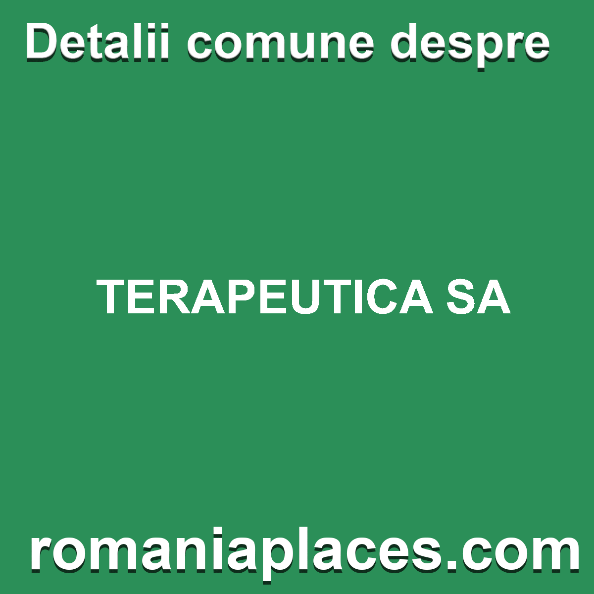 TERAPEUTICA SA