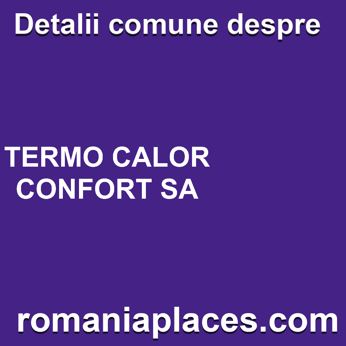 TERMO CALOR CONFORT SA