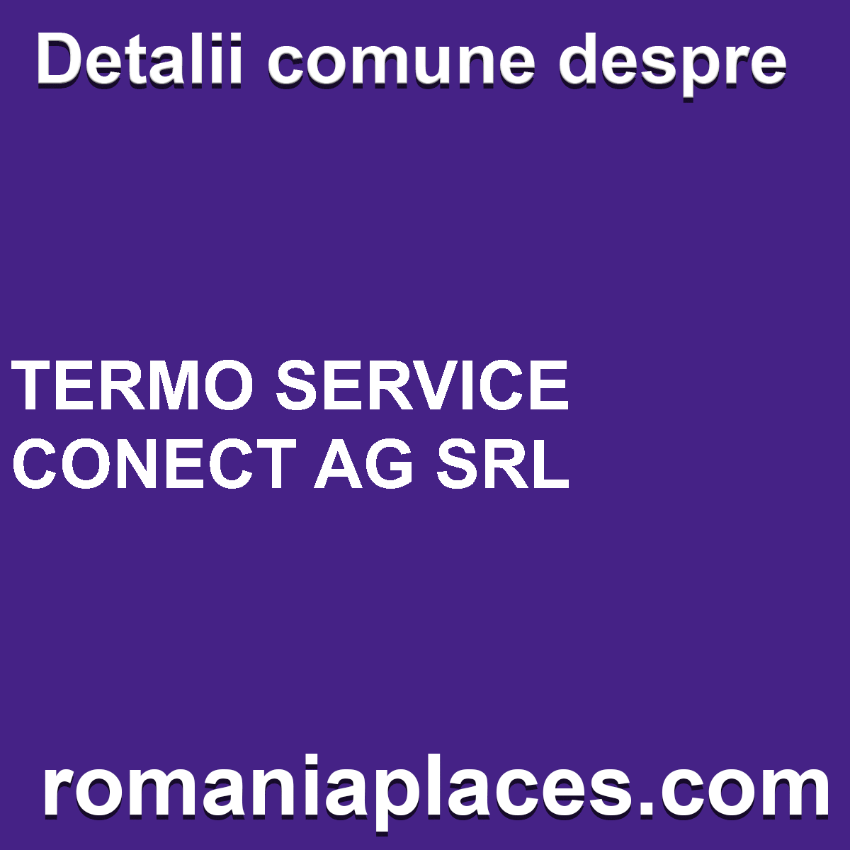 TERMO SERVICE CONECT AG SRL