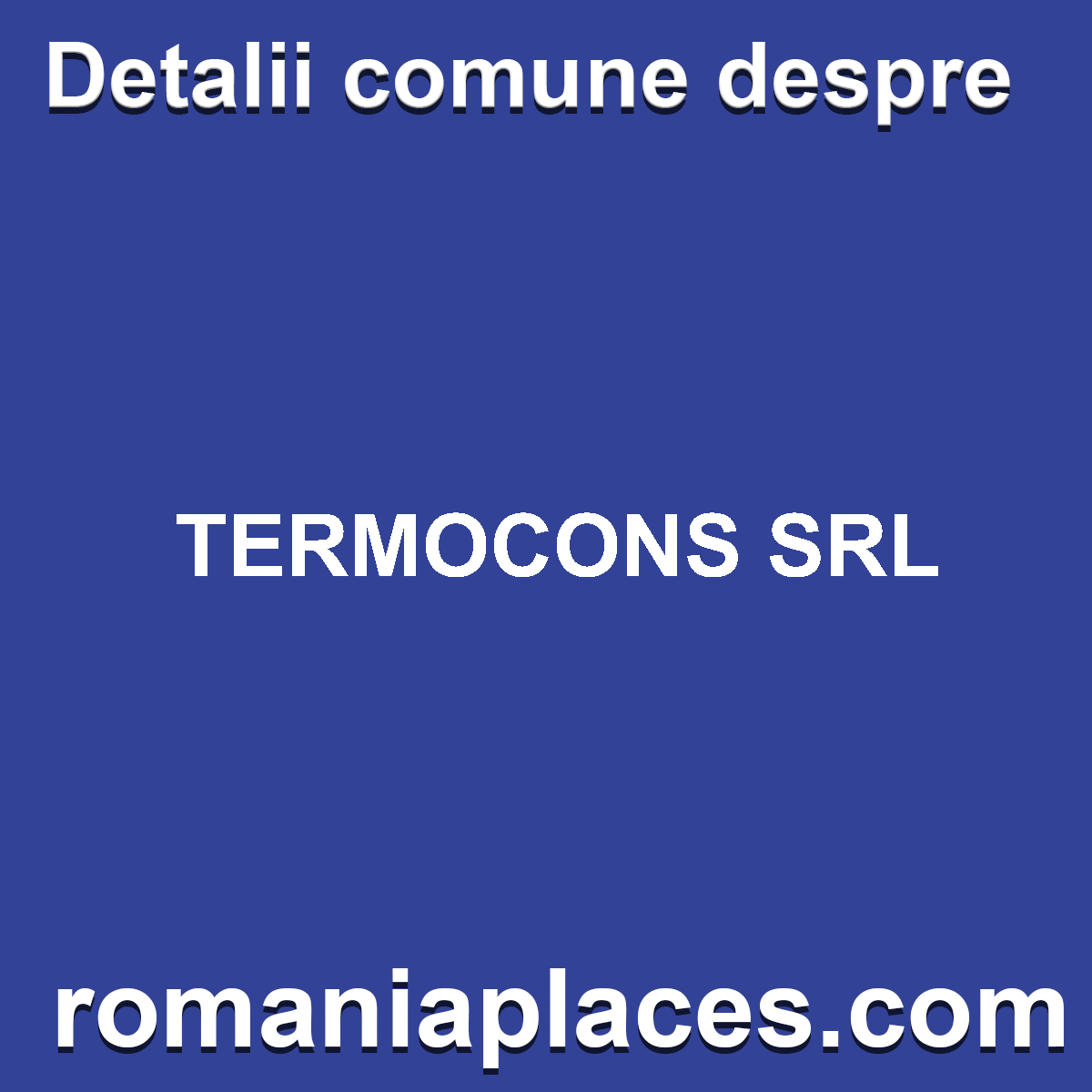 TERMOCONS SRL
