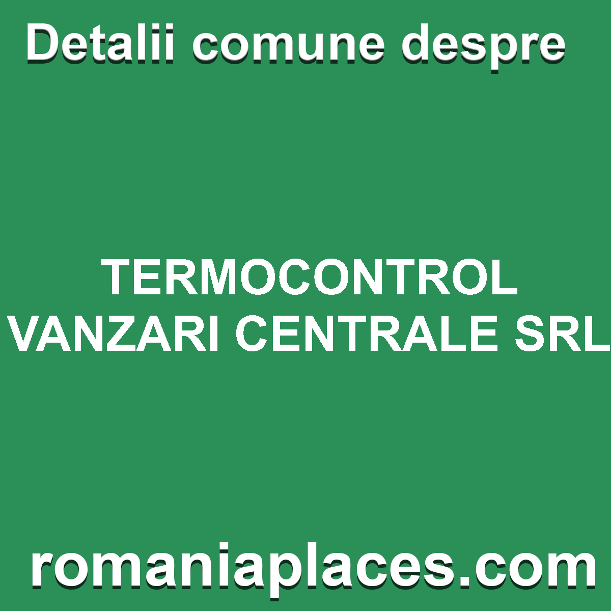 TERMOCONTROL VANZARI CENTRALE SRL