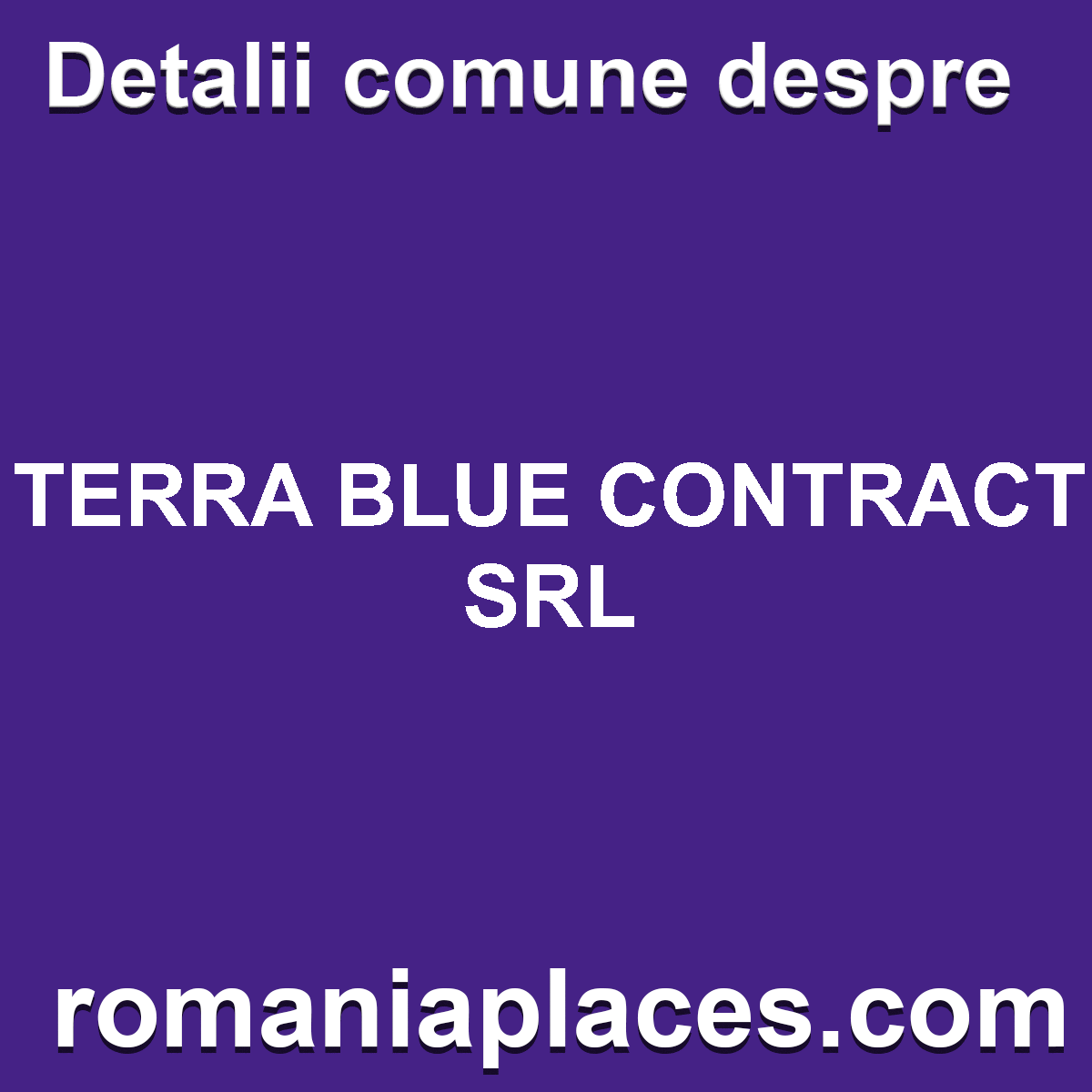 TERRA BLUE CONTRACT SRL