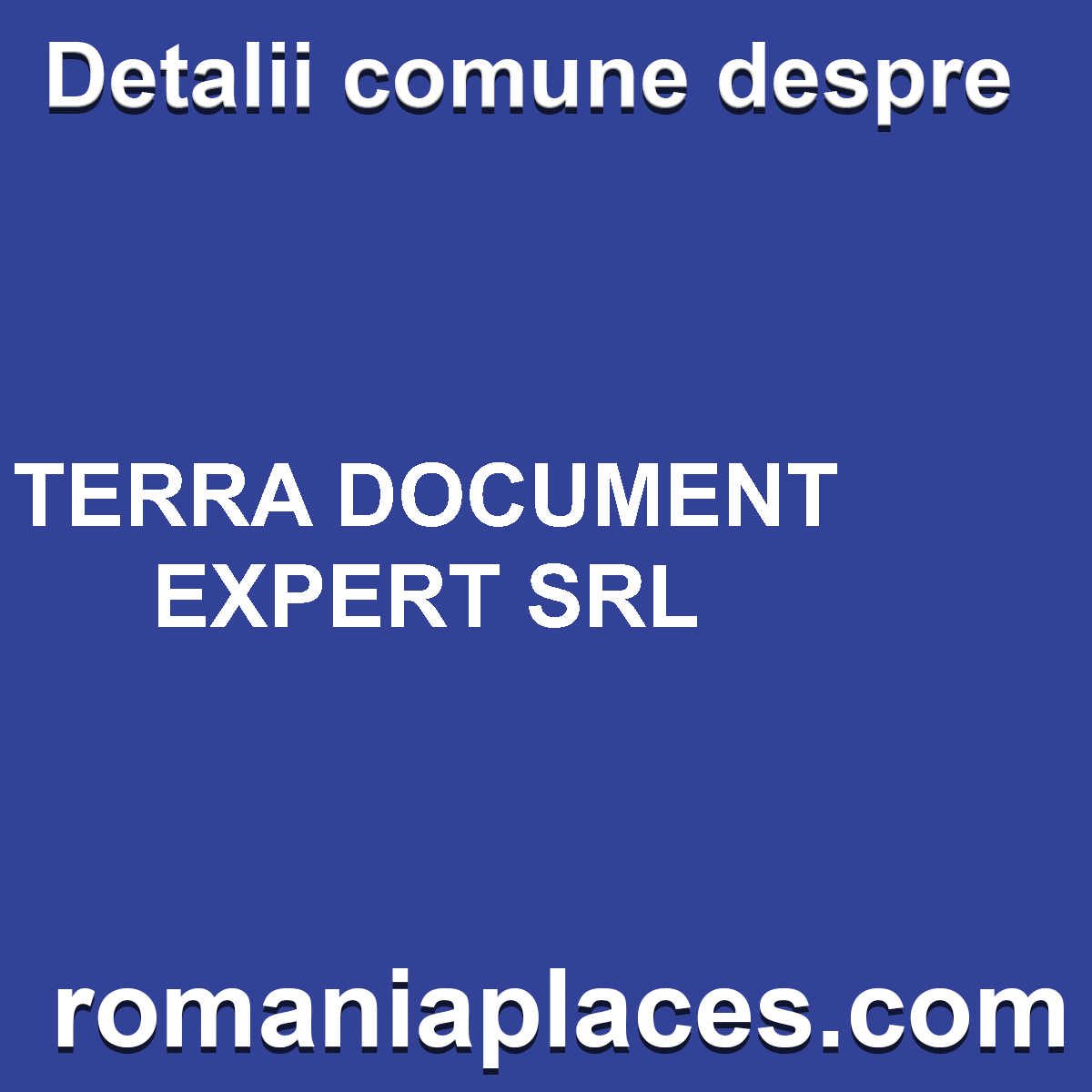 TERRA DOCUMENT EXPERT SRL