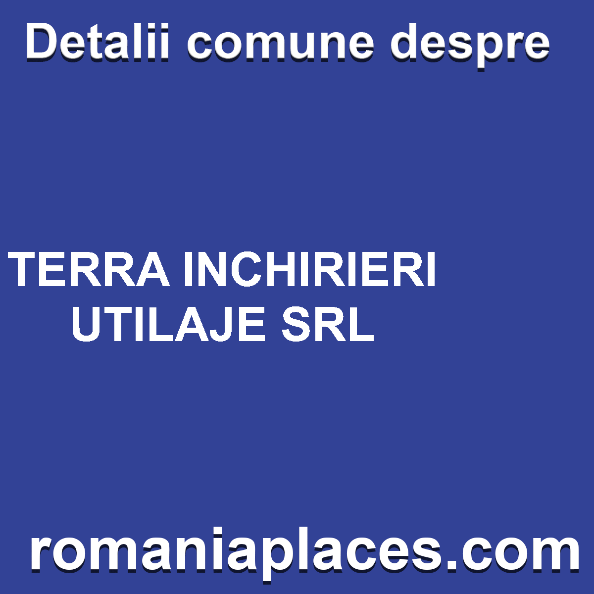 TERRA INCHIRIERI UTILAJE SRL