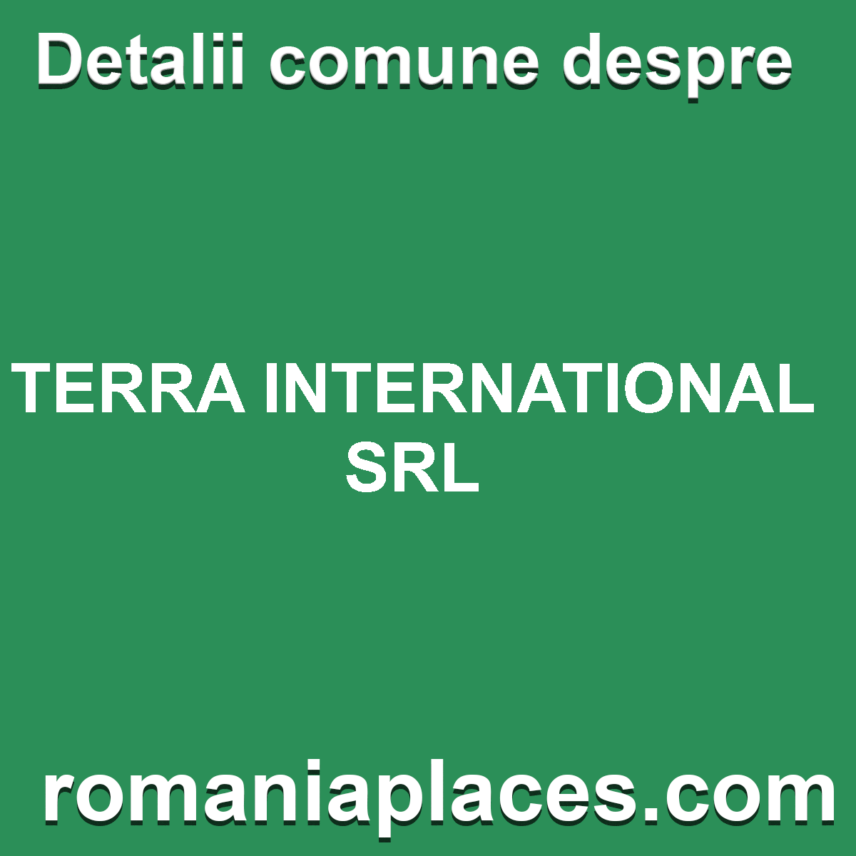 TERRA INTERNATIONAL SRL