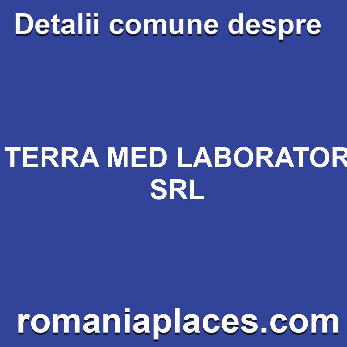 TERRA MED LABORATOR SRL
