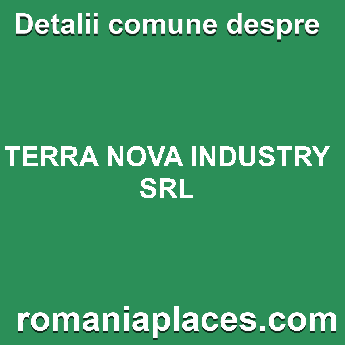 TERRA NOVA INDUSTRY SRL