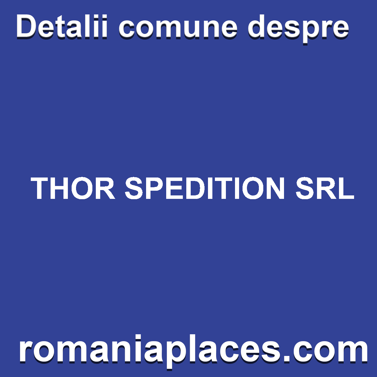THOR SPEDITION SRL