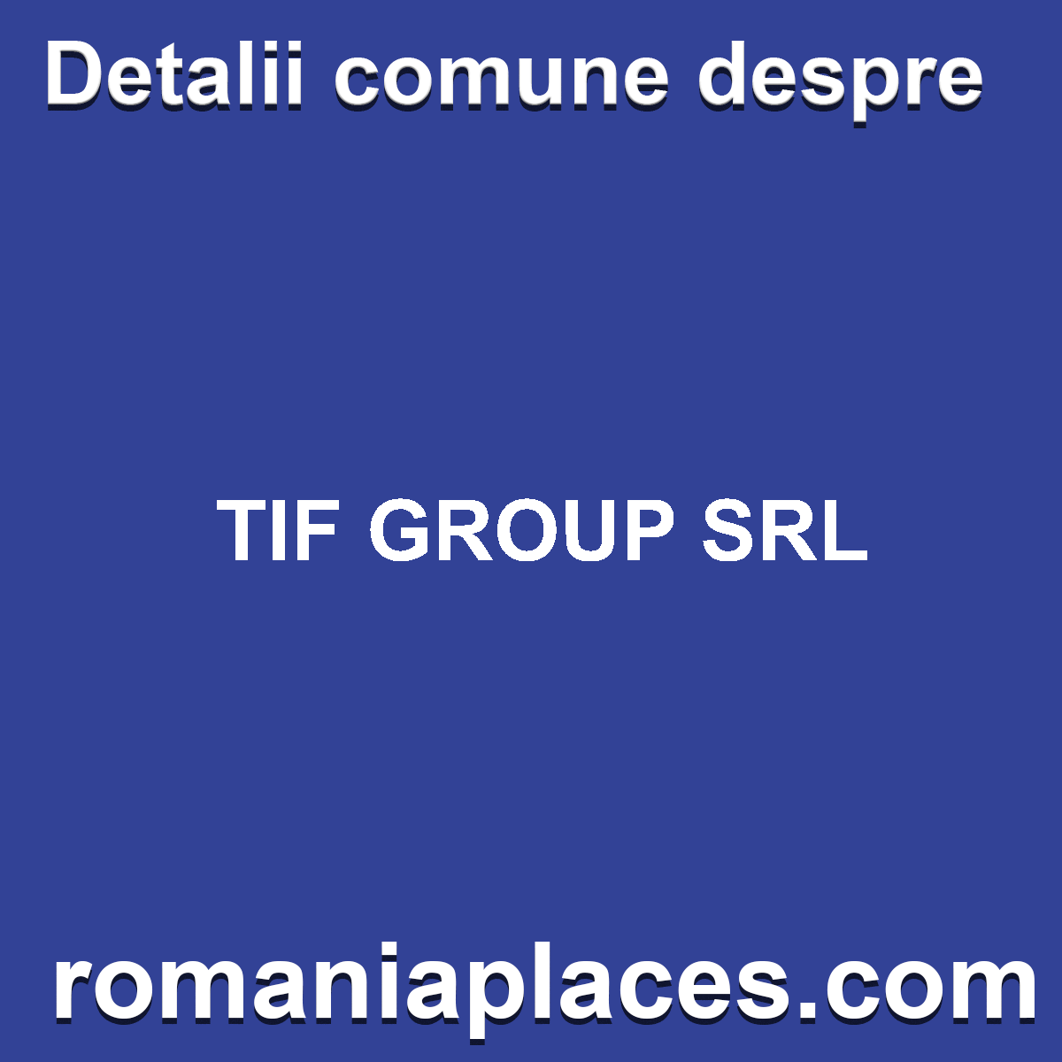 TIF GROUP SRL