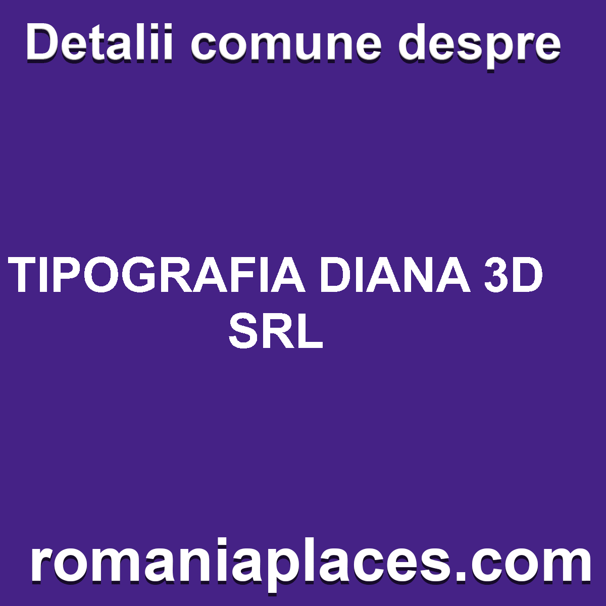 TIPOGRAFIA DIANA 3D SRL