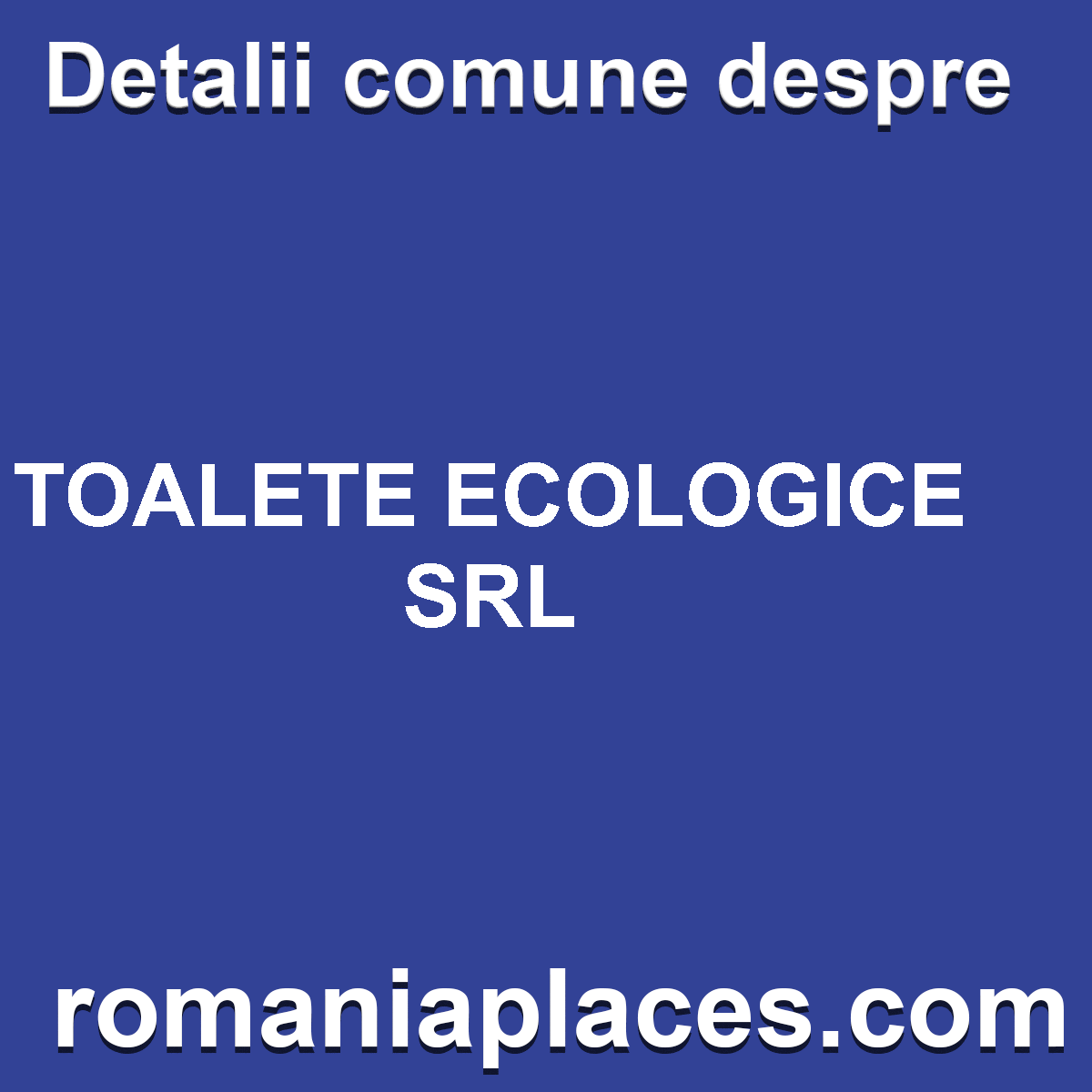 TOALETE ECOLOGICE SRL